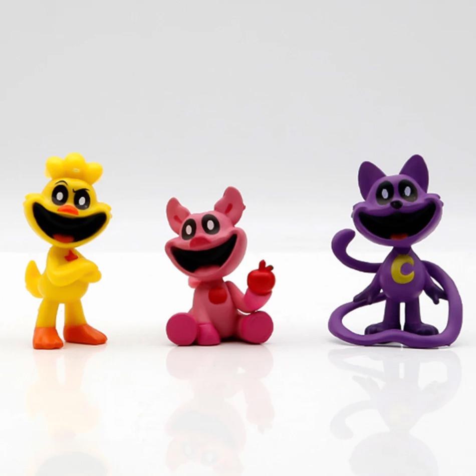 8pcs-set S-m-iling Figures Anime kawaii Catnap Doll PVC Model Toy Catnat Desktop Decoration Children Birthday Gifts