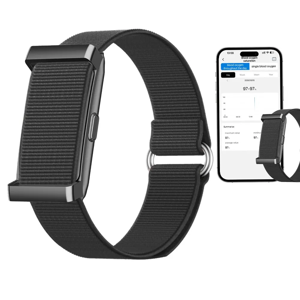 Screenless Smart Bracelet with Alarm Clock Reminder,Fitness Tracker, with Heart Rate Tracker,Sleeping Monitor,Blood Pressure,Message&Calling Reminder,11+Sport Modes,IATM Waterproof,Lightweight, Compatible with Android IOS