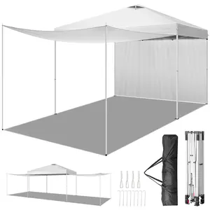 10x20 FT Outdoor Canopy Tent for Patio Lawn Camping Parties, UV-Resistant Waterproof Gazebo with Removable Sidewalls, Portable Pop-Up Shelter with Carry Bag