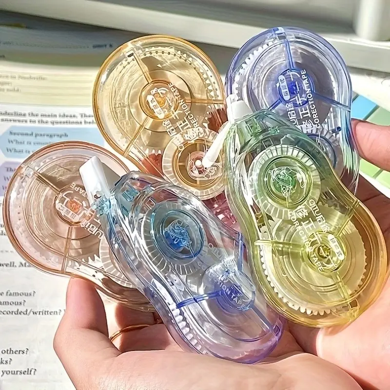 5-Pack Colorful Large Capacity Correction Tape, Student Portable School Supplies, Classroom Supplies, Smooth Continuous Erase, Cute Style, Back-To-School Season