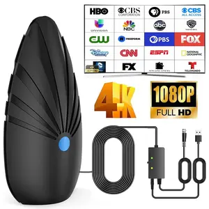 Smart HD TV Indoor Antenna, Easy Installation, 360° Long Distance Reception, Digital HDTV Antenna for 4K 1080 Tvs, Enjoy More Free Channels
