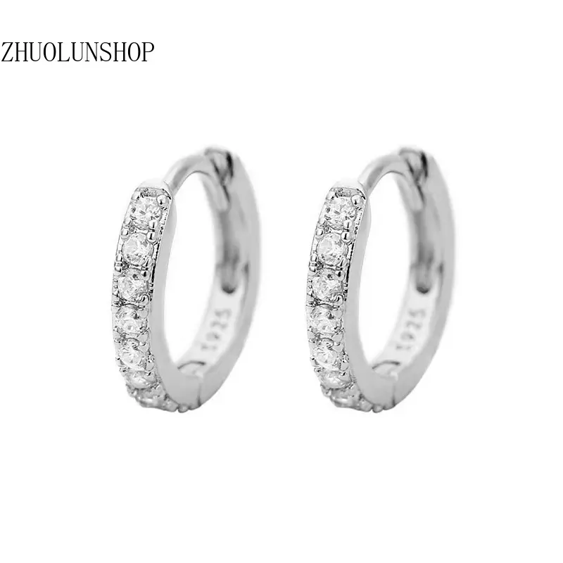 Women's Stackable Mini Hoop Earrings Combo - Multi-Size Set, Hypoallergenic Waterproof Copper Zircon Hoop Shape Female Wear, Beach Daily Quiet Luxury Jewelry, Elegant Minimal Fashion Gift