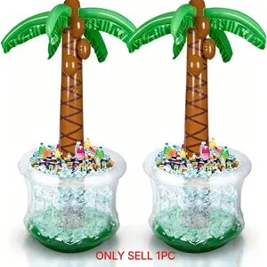 Inflatable Palm Tree Cooler Cooling - Blow Up Palm Tree Party Cooler, Luau Hawaiian Tropical Beach Theme, Summer Swimming Pool Party Decorations - Outdoor Party Supplies - Kids Adults Birthday