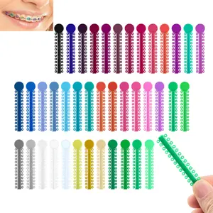 1040Pcs Multi-Color Orthodontic Ligature Ties, Medical Grade Elastic O-Rings, Durable Braces Rubber Bands Assorted Color Dental Elastic Bands for Teeth Correction