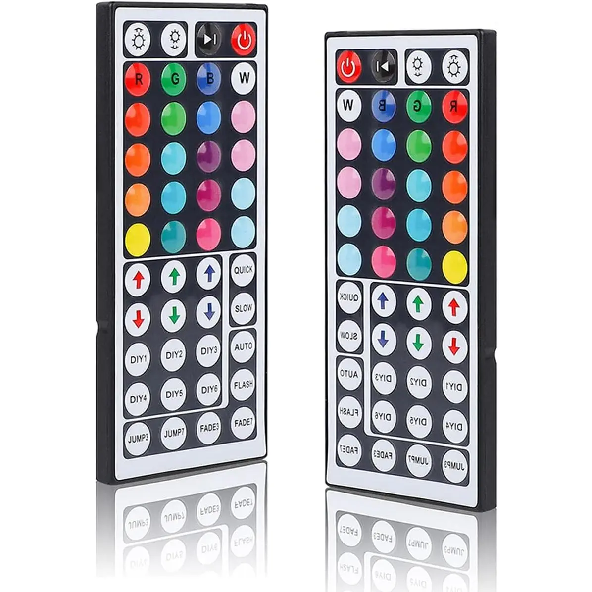 44 Key RGB LED IR Remote Control 2 Pack,LED Light Remote  Controller  Dimmer for 3528 2835 5050 RGB LED Strip Lights