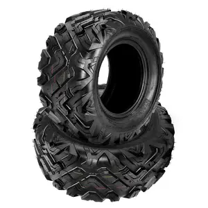 Garvee New Upgraded 2pcs AT20X10-10 20x10-10 ATV Tires 6-Ply All-Terrain Tubeless Tires for Daily Work, Hunting & Recreational Riding on ATV, UTV, Quad and 4 Wheeler Lawn Mower Tire Off-Road Use Only