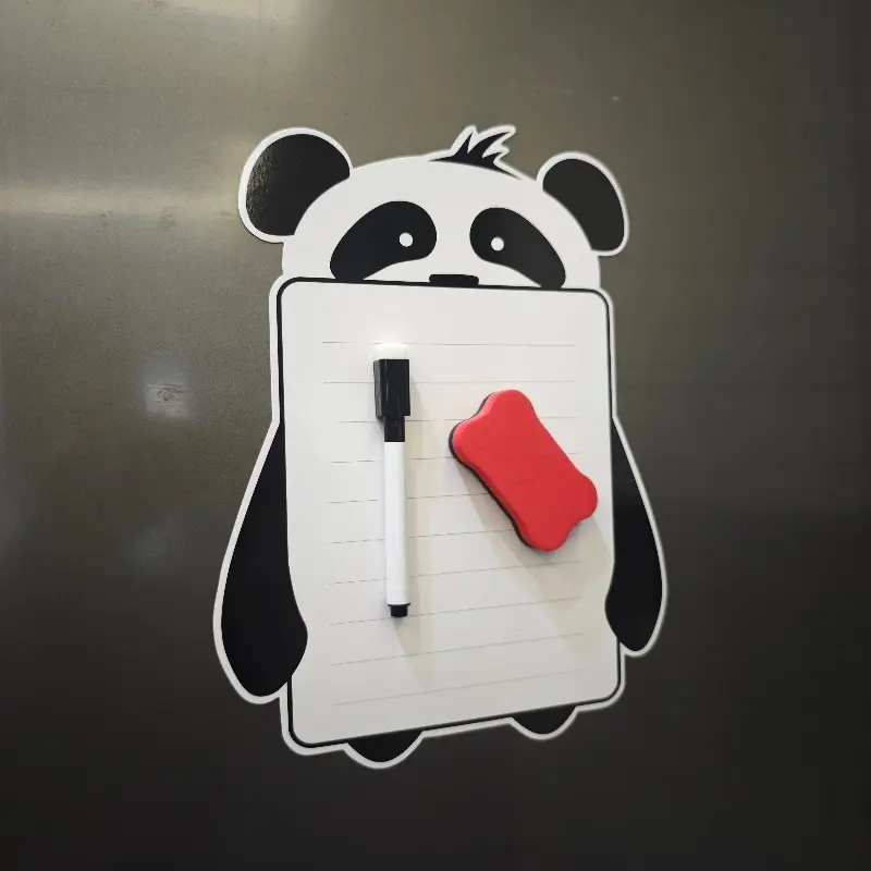 1 Set Panda Magnetic Fridge Monthly Weekly Planner With Magnetic Markers Random Eraser All Fridge Attachable Reusable Kitchen Schedule Stationery For Home Office Students Teachers Back To School Grocery List Daily Task Reminder Supplies