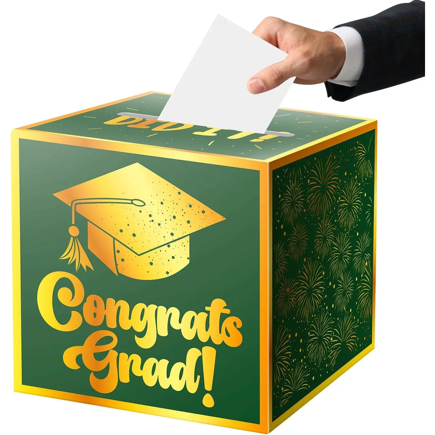 Graduation Card Box, Cardboard Congrats Grad Card Boxes Holder, Black and  Graduation  Box for Graduation Party Decorations Favors Decor Supplies Props.