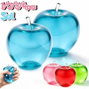 Fruit Apple Squishy Toy - 3Colors Slow Rebound Stress Relief, Soft Q-Press Fidget Toy, Kids Anxiety Relief, Party Gift, Birthday Gift, Decompression Squeeze