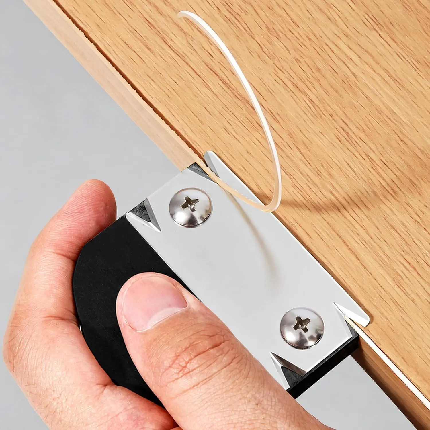 2026 Upgraded Edge Banding Trimmer Durable Edge Corner Planer for Woodworking with Hanging Strap Suitable for Wood PVC ABS Veneer
