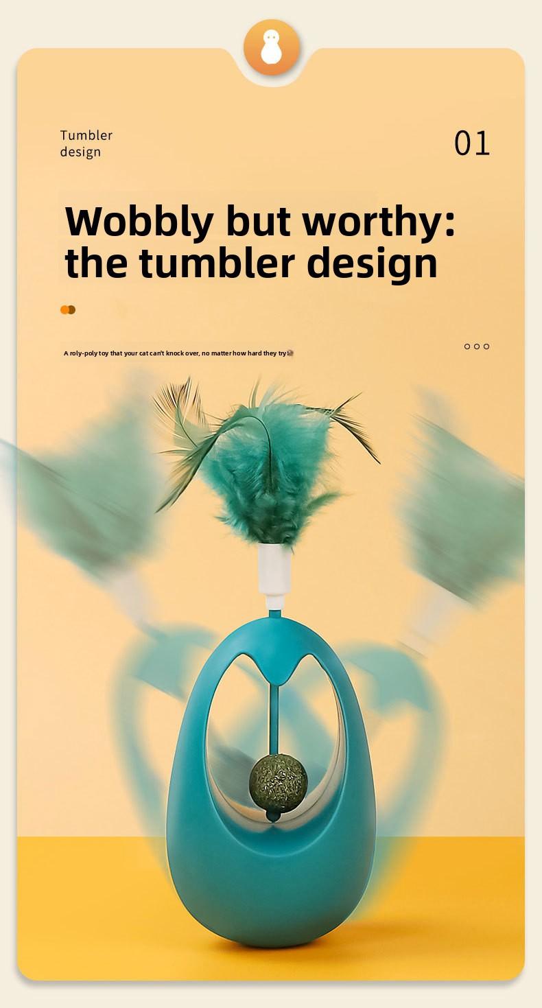 Interactive Catnip Mint Ball - Natural Catnip Lollipop for Chewing & Playing - Crunchy Dental Toy for Teeth Cleaning - Durable & Fun Cat Teething Toy for All Ages