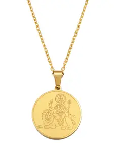 1pc Tamil Aum Om Hinduism Indian Symbol Hindu Pendant Necklaces For Women Stainless Steel India Religion Goddess Jewelry
