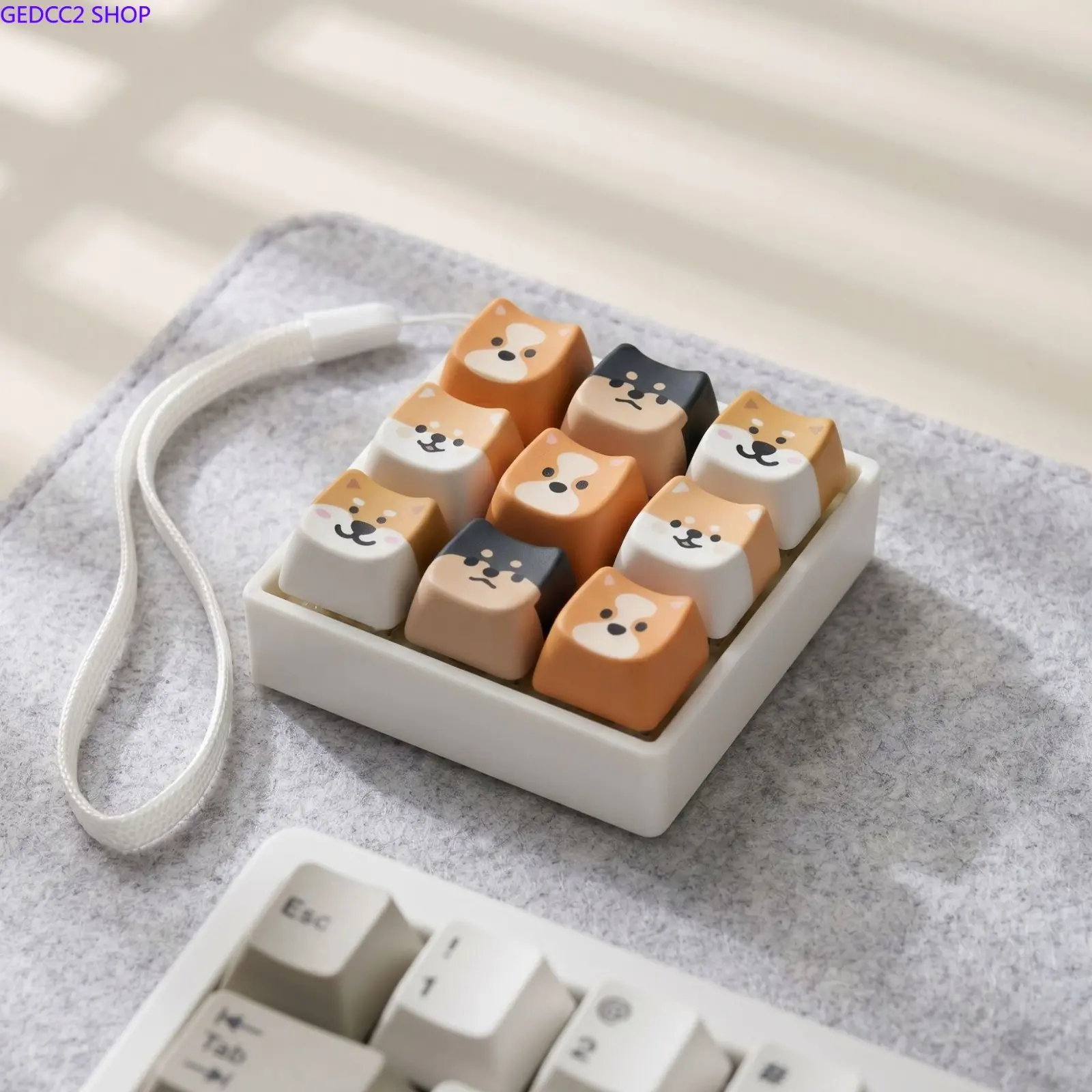 Cute Shiba Inu Keycap, 3D Printed Dog Keycap for Mechanical Keyboard, Kawaii Key Switch Accessory & Desk Decor