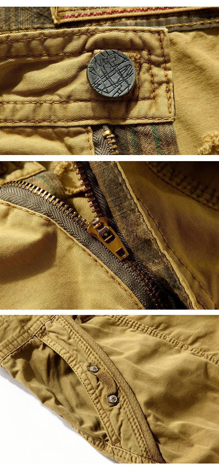 Men's Korean Style Multi-Pocket Cargo Shorts Fashion Trend Multi-Pocket Mid-Length Shorts Men's Casual Shorts Pants Cotton Fabric Khaki Menswear Cropped Men's Korean Style Multi-Pocket Cargo Shorts Fashion Trend Multi-Pocket Mid-Length Shorts Men's Casual Shorts Pants Cotton Fabric Khaki Menswear Cropped