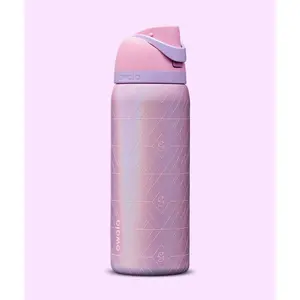 Owala Insulated Water Bottle FreeSip 24oz 32oz Leak Proof Stainless Steel Cute Pastel Bow Print Girly Gym Travel Bottle US Trend
