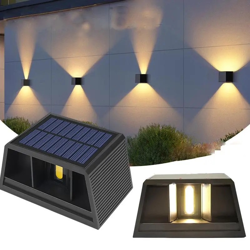 Solar-powered garden light, outdoor waterproof wall light, home garden light, high-brightness LED landscape lighting fixture