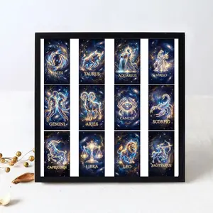 12 Zodiac Constellation Diamond Painting Set, Full Circle Design, DIY Wall Art Craft Kit, Home Decor Mosaic, Perfect Gift for Friends