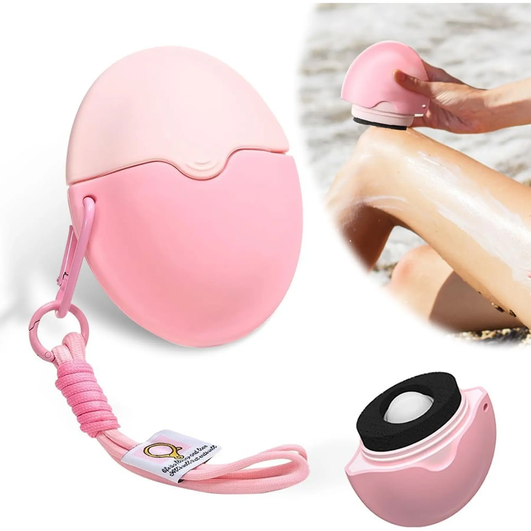 Sunscreen Applicator Tool, Lotion Application Device, Silicone Face Cream Applicator, Removable Ball-Bearing Design, Easy-To-Use