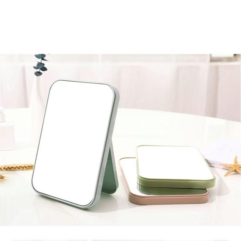 1pc desktop folding makeup mirror portable student dormitory desktop hanging small mirror dressing mirror portable mirror Foldable Makeup Mirror