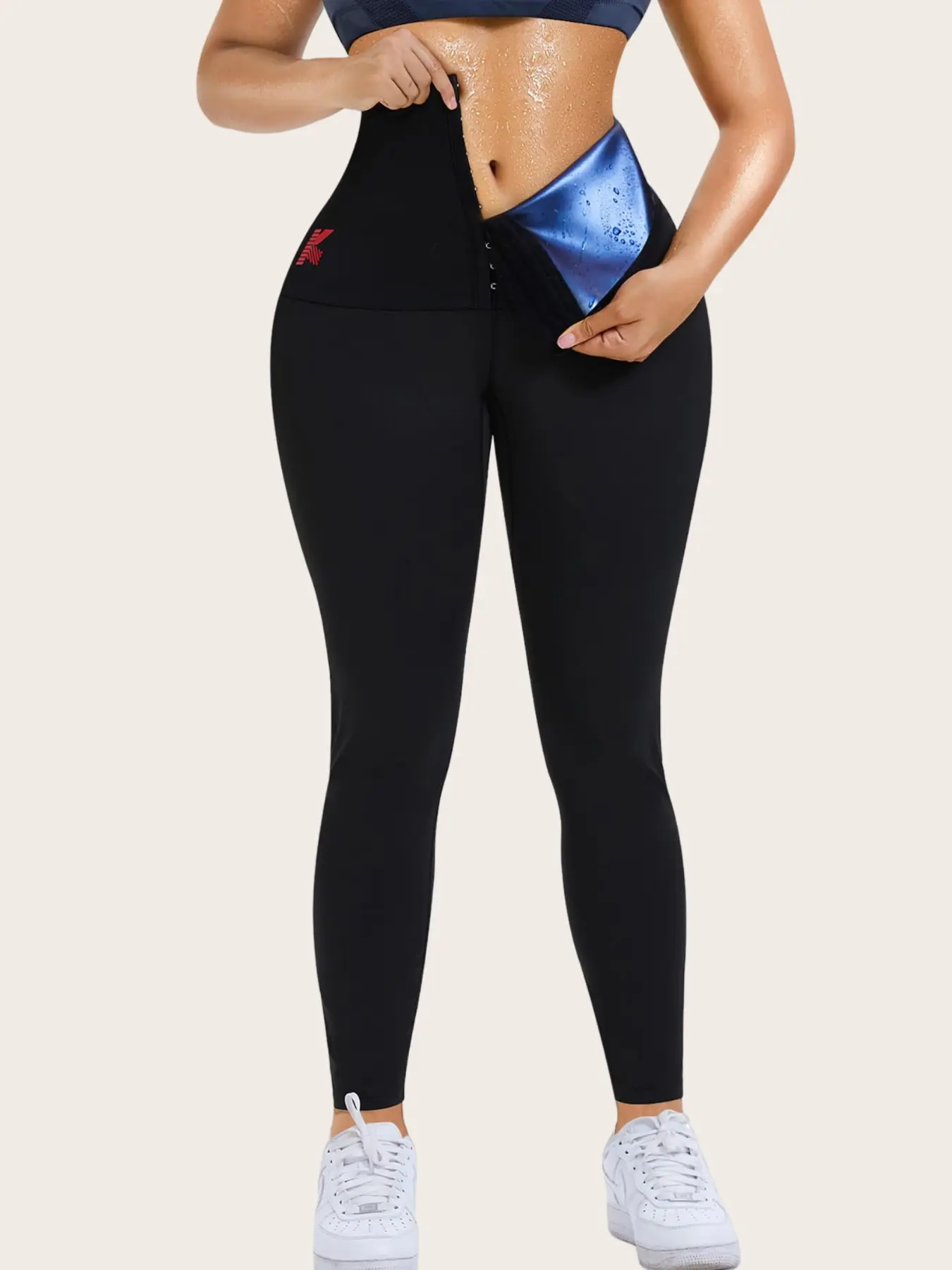 Women's High Waist Hook And Eye Shapewear Leggings, High Stretch Tummy Slimmer Body Shaper, Tummy Tuck Butt Lifting Pants, Ladies Sportswear Clothing for Indoor Outdoor Wear, Faja Perfect Shaper