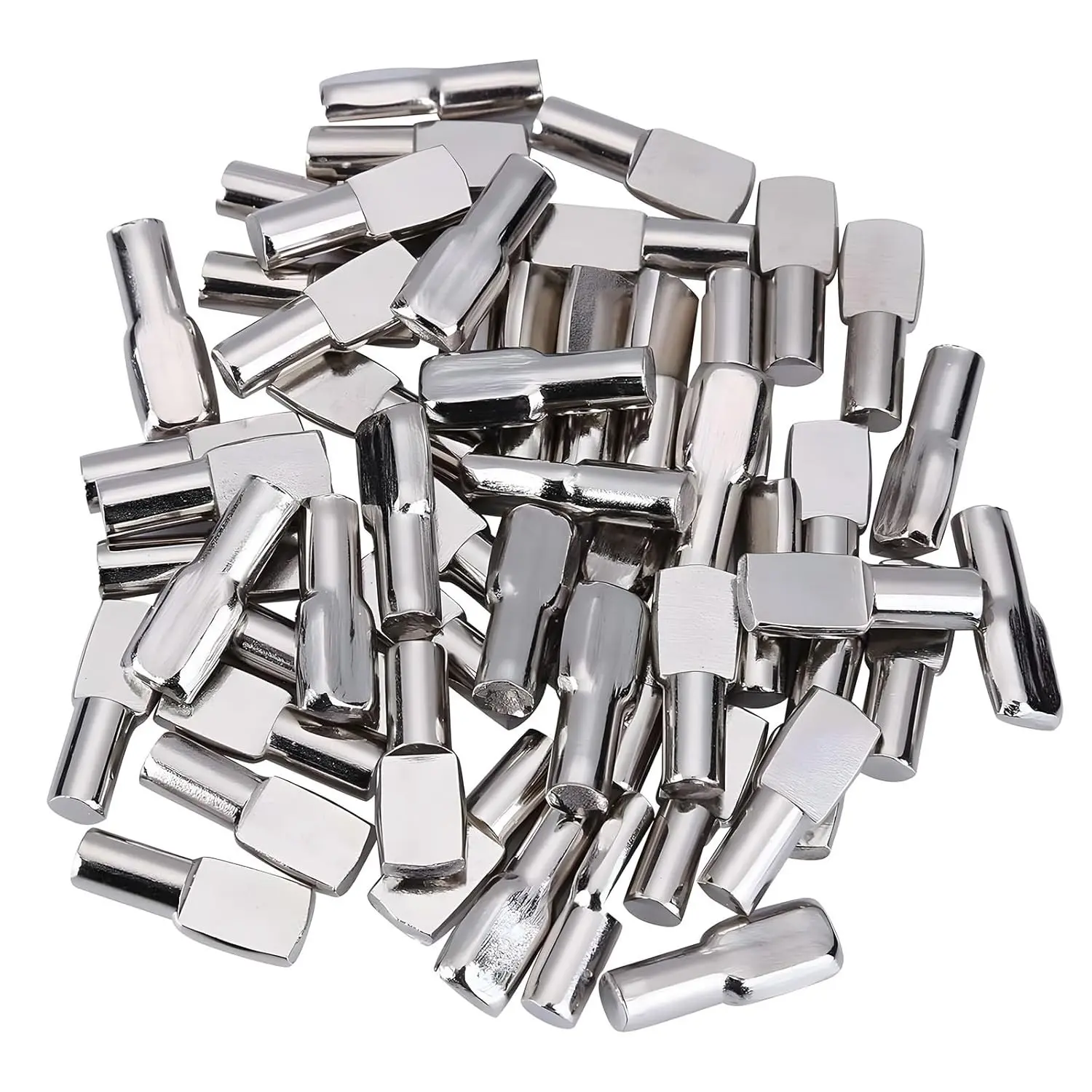 Tbestmax 120-Pack 5mm Spoon-Shape Stainless Shelf Support Pegs for Cabinet Furniture Shelves