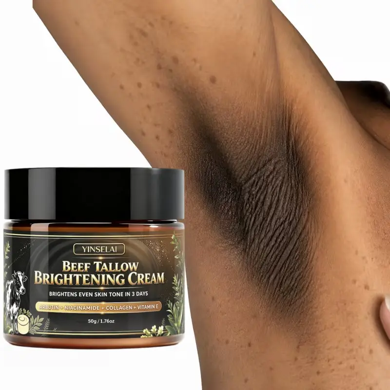 Advanced Brightening Body Cream, helps smooth the look of dull and uneven‑textured skin, cares for skin with visual look of dark spots; Infused with Vitamin C, Vitamin E, Collagen, Beef Tallow & Bee Venom; Suitable for Underarms, Back of Neck, Thighs