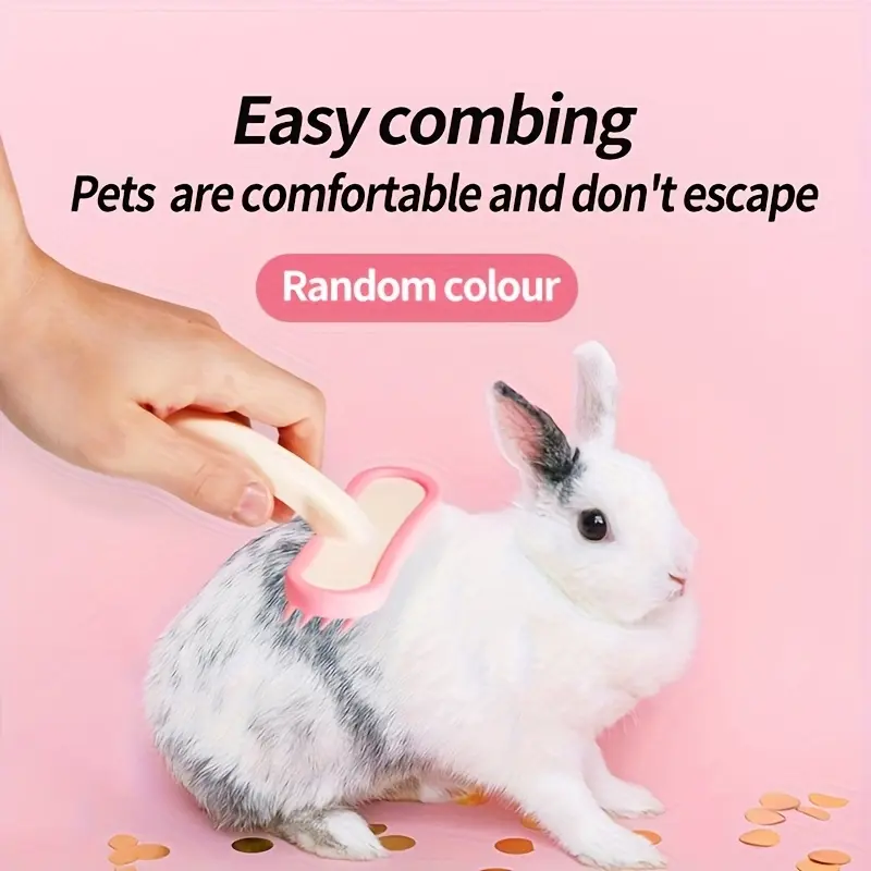 Silicone Pet Grooming Brush with Soft Bristles & Heart-Shaped Head - Gentle Detangling & Massaging Brush for Cats, Dogs, Rabbits, Guinea Pigs - Non-Shedding, Durable, Pet Grooming Supplies, Pet Grooming Brush