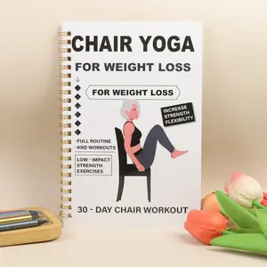 Chair Yoga 30-Day Weight Loss Plan, Coil Notebook Exercise Planner Manual, Comprehensive Fitness Guide for Home Use