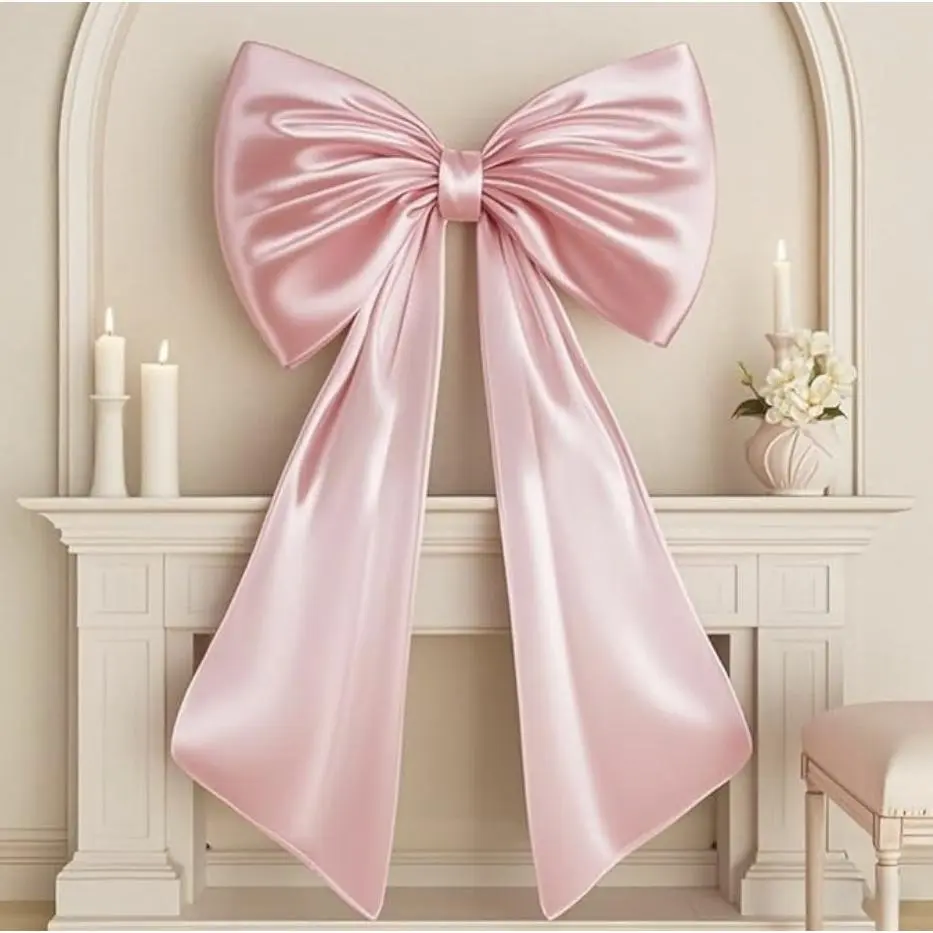 Large Reusable Korean Dragon Bow - Fresh and Sweet Decorative Hanging Ribbon Ornament for Christmas Window Display, Wedding Home Decoration, Bows