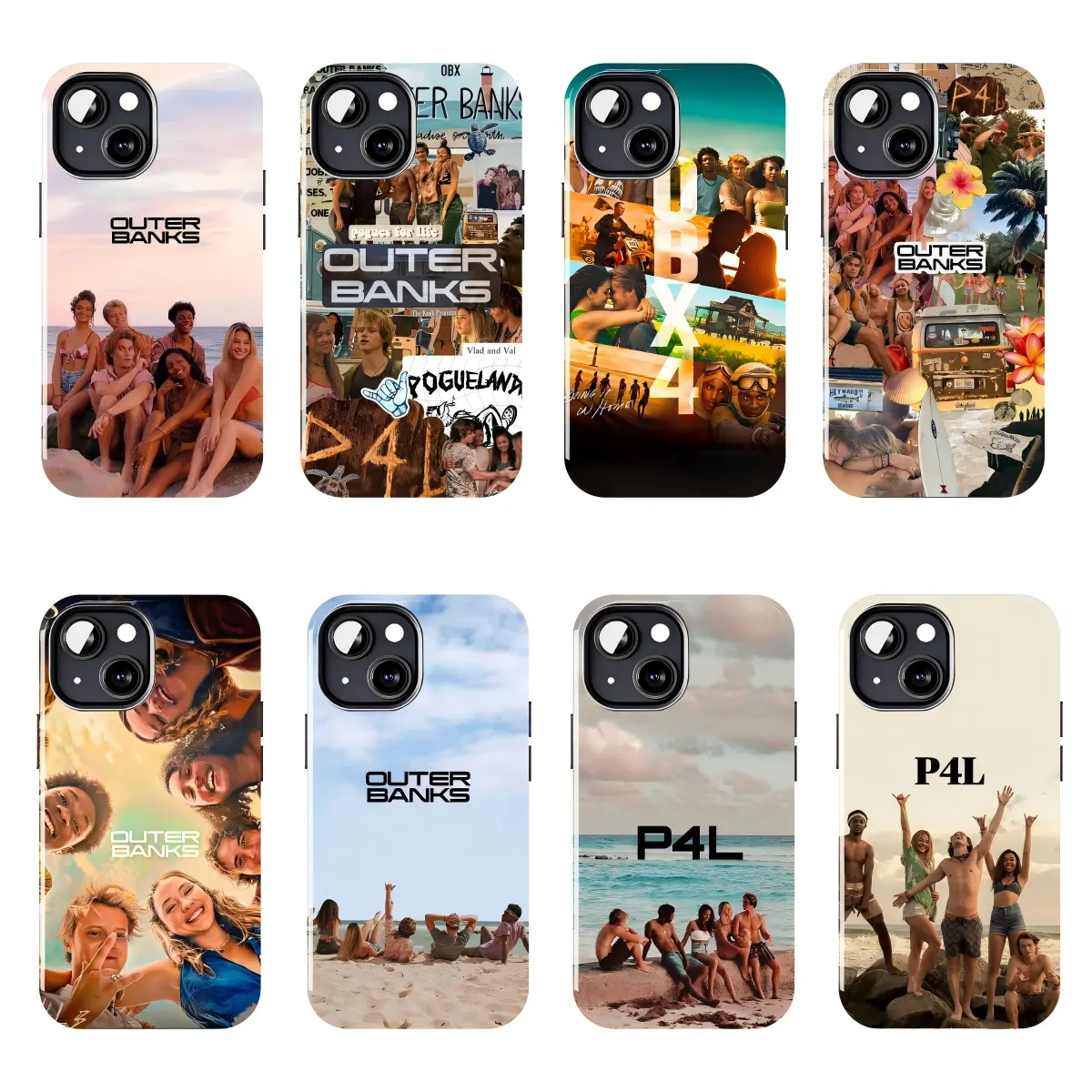 Outer Banks Phone Case, Beach Summer Aesthetic Design, Coastal Teen Drama Inspired Graphic Cover, Ocean Vacation Vibes, Travel Lover Gift, Trendy Sunset Surf Style Protective Case Compatible with iPhone 11–17 Pro Max/Plus series and Samsung Galaxy S23–S25
