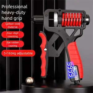 Adjustable electronic counting hand grip strengthener, professional carbon steel arm muscle trainer, wrist strengthener for men's fitness and bodybuilding