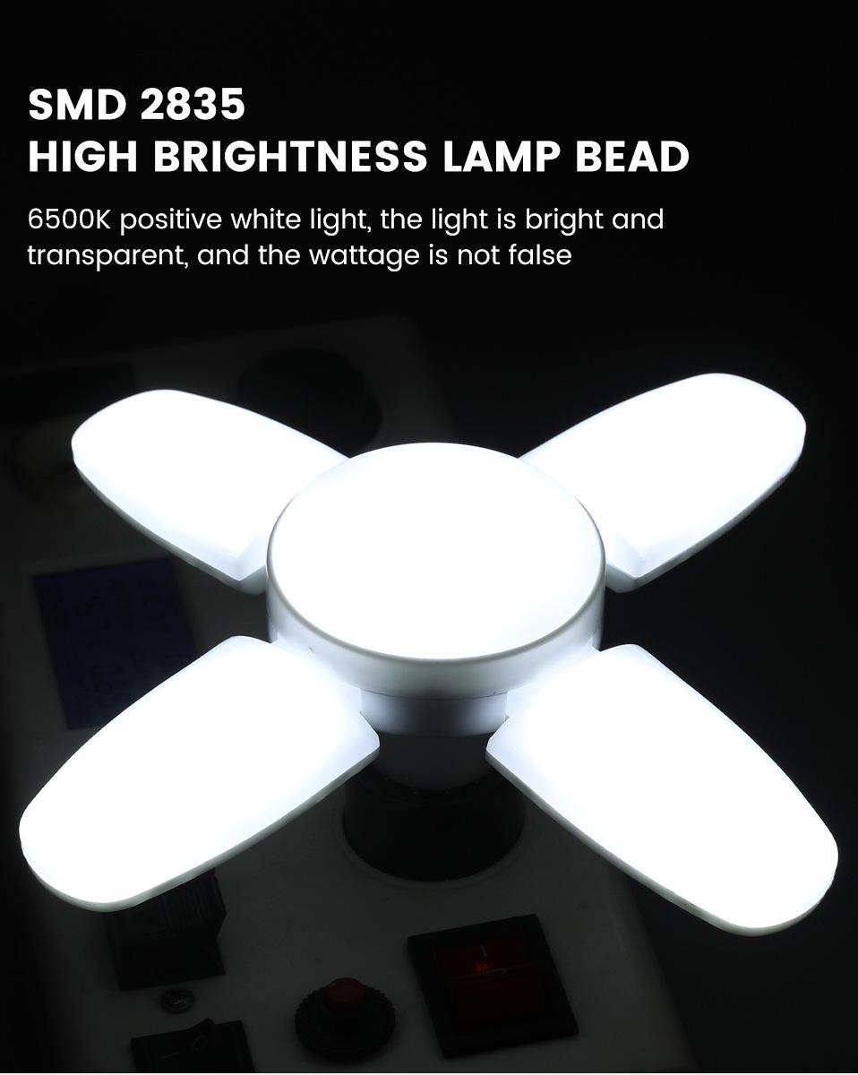 Fan Shape Foldable  LED  Deformation for Home Ceiling Lights Warehouse and Garage White Light