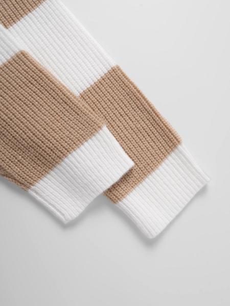 Men's Geometric Pattern Pullover Sweater, Stylish Casual Crew neck Drop Shoulder Long Sleeve Knitted Top, Color Block Striped Sleeve Design Fashion Fall Winter Inside Top Soft Warm Daily Life, Trendy Men's Outdoor Going Out Fashion Knitwear