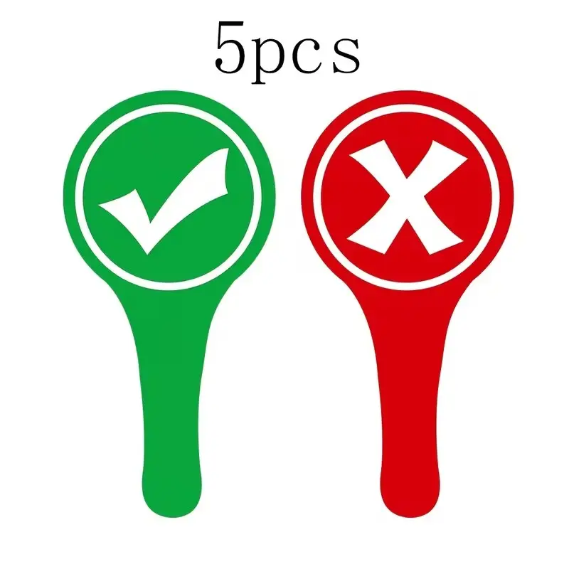 5/10pcs Handheld Correct & Wrong Sign Cards, Ideal for Classroom Teaching, Interactive Learning Activities, Creative Photo Props