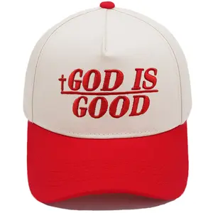 Aesthetic "God Is Good" Cross Baseball Cap - Trendy Christian Hats for Women, Summer Sports & Outdoor Accessory