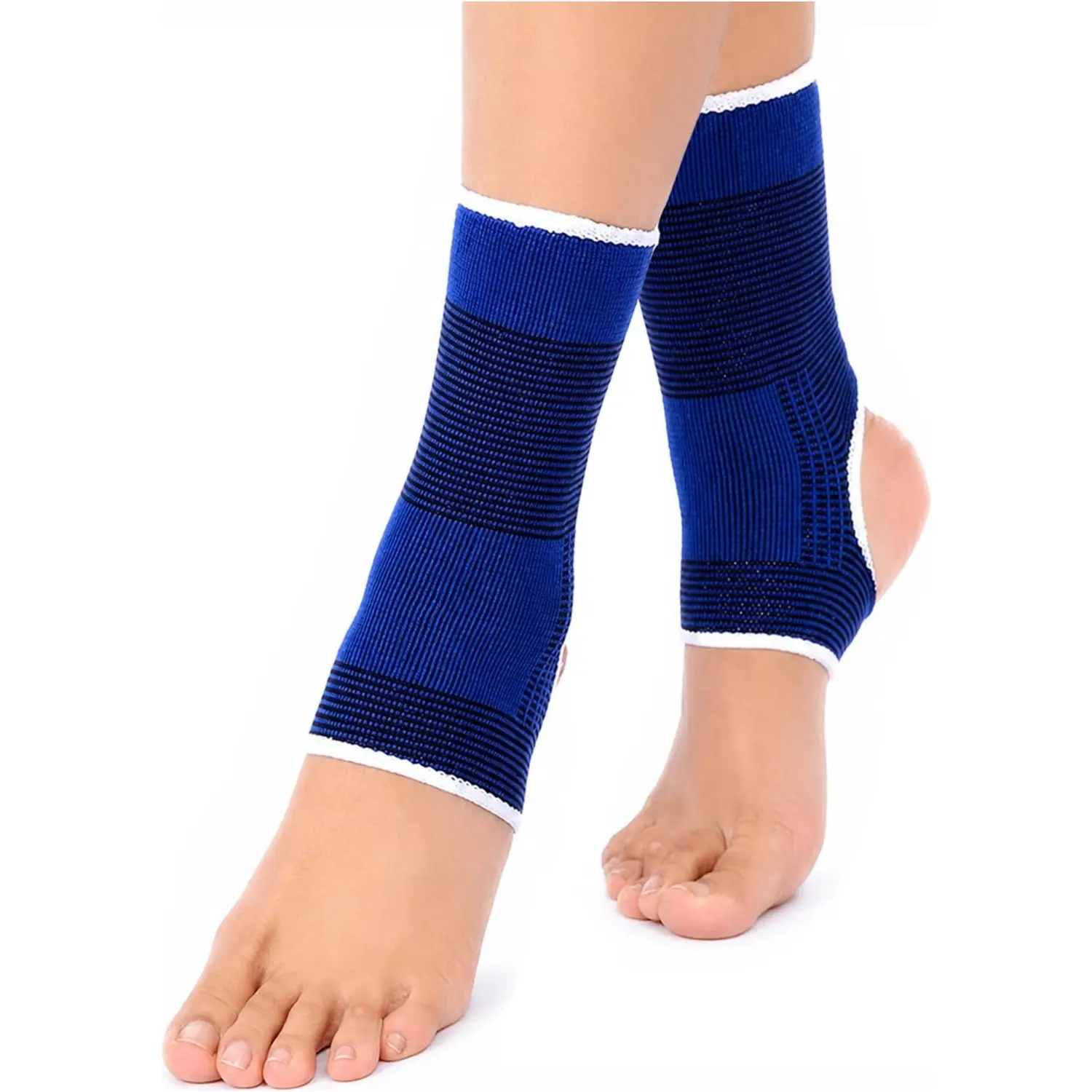 Unisex Compression Ankle Brace Support Sleeve - One Size Breathable Elastic Wrap, Healthcare Accessories for Sprained Ankle, Running