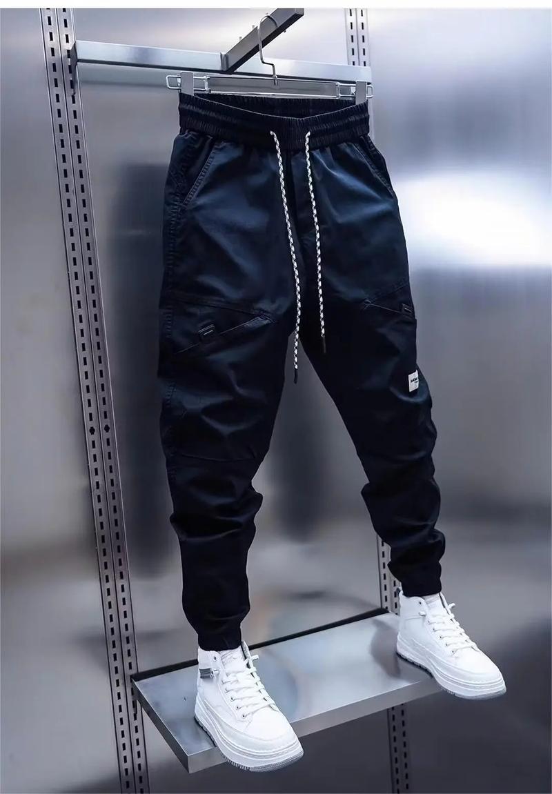 Men's Harem Pants Man Breathable Men's Clothing  New Casual Pants Man Straight Trousers, Casual Regular Fit Utility Jogger Bottoms, Men's Trousers for All Seasons, Pants for Men, Mens Pants, Pants for Men