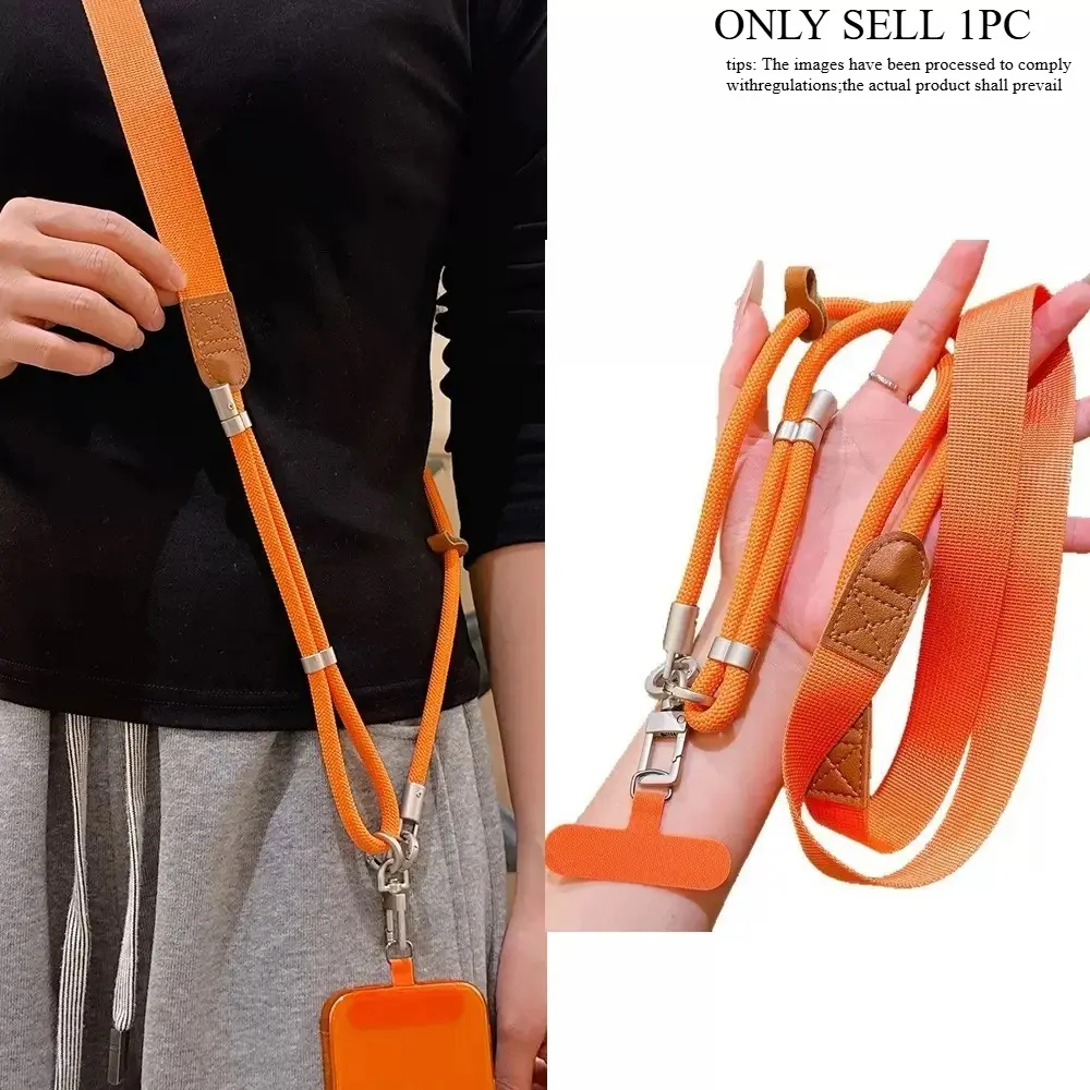 Universal Phone Lanyard with Clip Upgraded Anti-Drop 360° Rotation Adjustable Neck/Crossbody Strap for All Phone Cases Cell Phone Lanyard