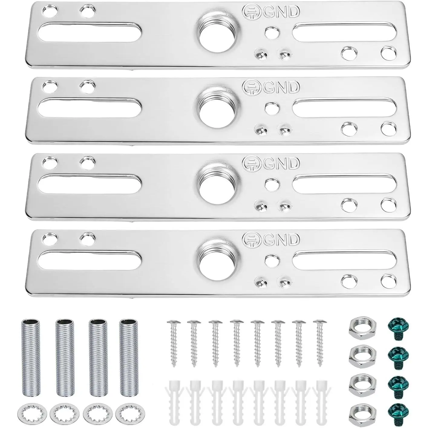 2 Pack  Light Fixture Mounting Bracket, 4 Inch Steel Round Crossbar with Screws & Nuts - for Ceiling Lights, Wall Sconces, Pendant, Chandelier,  Light Installation (Style 3-2PC)