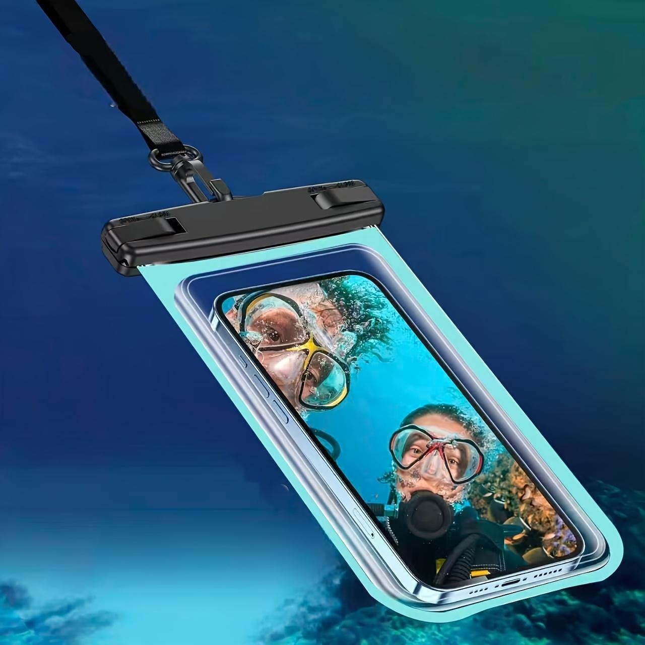 [ 1 Waterproof Phone Pouches with 1 Lanyards] Touchscreen-Compatible Waterproof Phone Pouch Set (with Lanyard) — Ideal for Swimming, the Beach, or Kayaking — Fits All Phones Up to 7 Inches in Size.