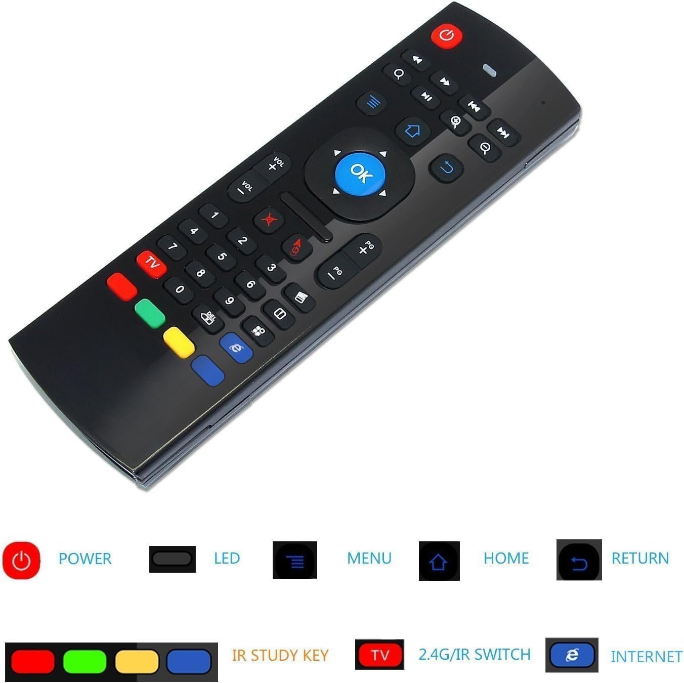MX3 Multifunction 2.4G Fly Mini Keyboard & Remote Control & 3-Gyro + 3-Gsensor for Android TV, IPTV, HTPC, Windows,Networked set-top Box,Mini PC,Andriod TV Box MX3 Multifunction 2.4G Fly Mini Keyboard & Remote Control & 3-Gyro + 3-Gsensor for Android TV, IPTV, HTPC, Windows,Networked set-top Box,Mini PC,Andriod TV Box