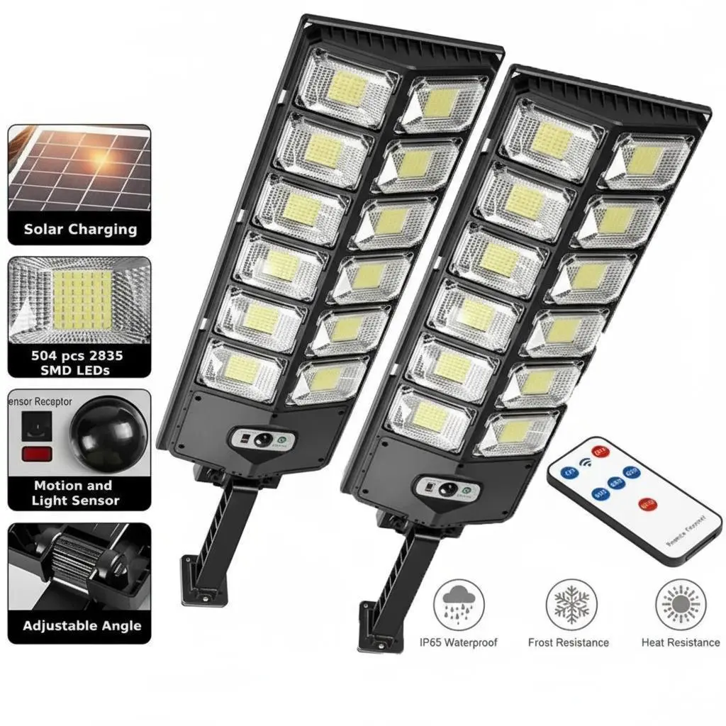 Solar Powered Outdoor Post Lamp with ABS Material, Adjustable Foldable Design, Bright Light for Gardens & Courtyards (1 Set)