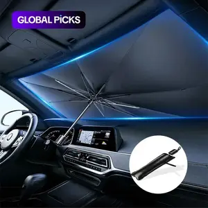 Portable Car Windshield Sunshade, Foldable Windshield Sun Umbrella, Car Exterior Accessory, Car Windshield Cooling Umbrella for Daily Use, Car Window Shades, Sun Shades For Car Windows, Car Shade Front Windshield, Windshield Shade Cover #GLOBAL PICKS