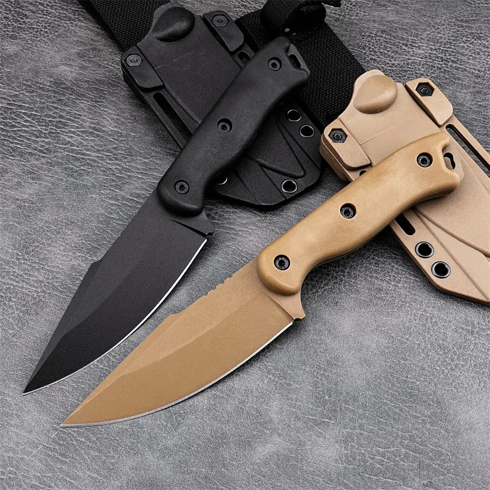 Harpoon Style Fixed Blade Knife, 23.6cm Heavy Duty D2 Steel Utility Blade with Ergonomic Non-Slip Handle & Waterproof Kydex Sheath for Outdoor Tasks, Camping Hiking, Waterproof Sheath