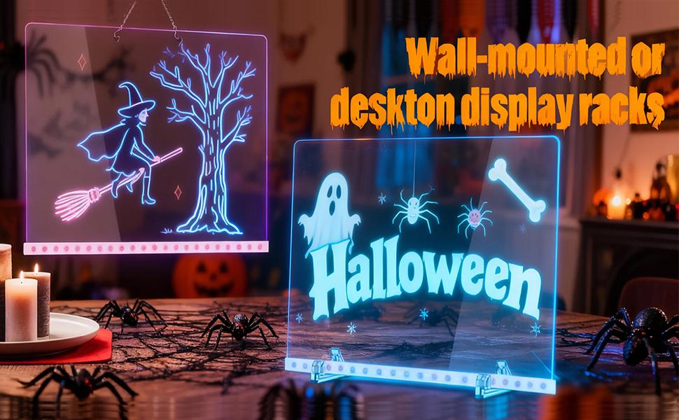 13"X10" LED Note Board with Colorful Lights, Drawing Board for Kids & Teens, Doodle Glow Board with 4 Modes, Light Up Dry Erase Board with Stand, 7 Markers & Spray Bottle, Gift Idea, Creative Play Boost Productivity Diamond Painting