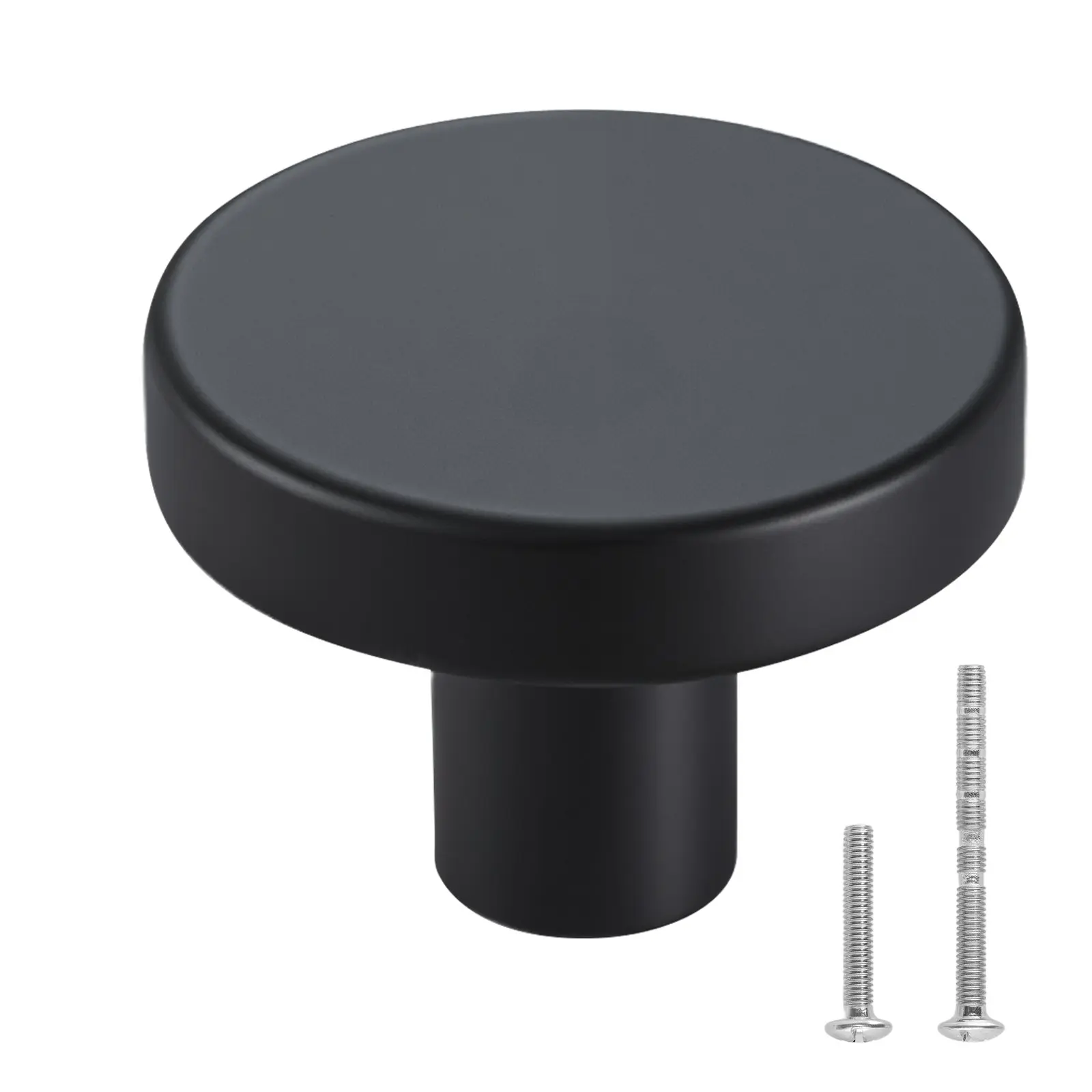 VEVOR Cabinet Knobs, 10 Pack, 1.26 Inch Black Zinc Alloy Drawer Pulls Door Handles, Mushroom Kitchen Solid Knobs Dresser Handles, Cupboard Hardware with Screws for Bathroom Closet Cabinets Drawers