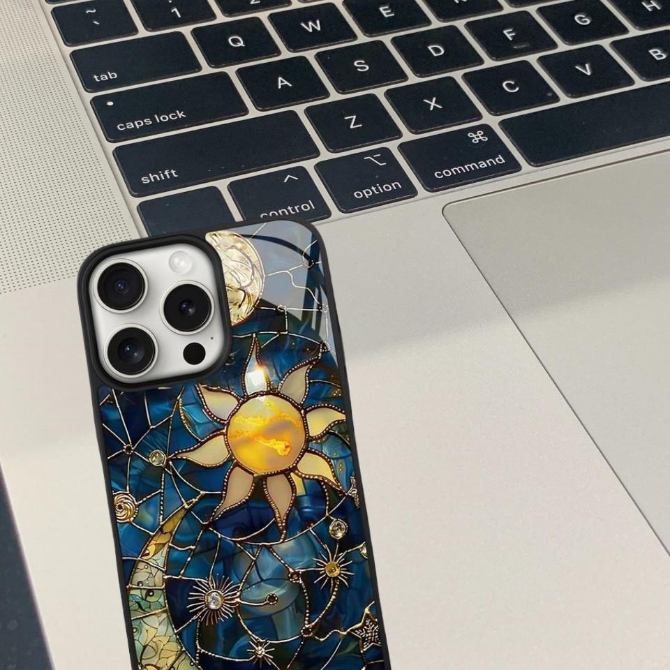 Creative Star & Moon Pattern Phone Case, Anti-drop Cellphone Protective Case, Total Protective Shockproof Mobile Phone Cover for iPhone, Casing