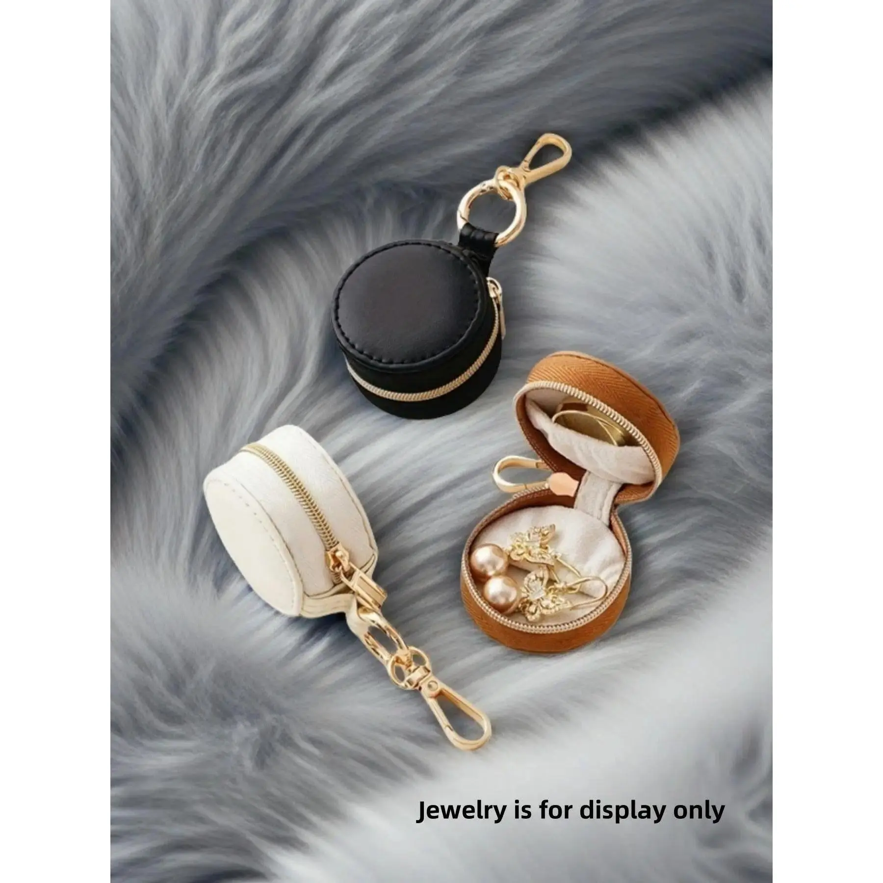 Portable Mini Travel Jewelry Organizer, Small Compact Minimalist Jewelry Box for Earrings Rings Necklaces, Lightweight Jewelry Storage Case for Women, Perfect Travel Accessory & Gift