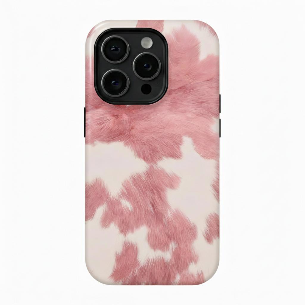 Brown & White Cowhide Phone Case -Western Cow Print iPhone17Pro max 16 .15,14,13,12  Case,Shockproof and anti-drop phone case, smart protective case