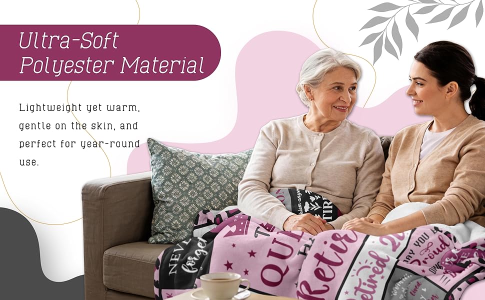 Retirement Gift for Woman - Retired Gifts for Women/Teacher/Coworker/Nurse/Retirees 2026 - Farewell Going Away Goodbye Gifts for Coworkers - Retirement Party Decorations Blanket 50''x60'' Retirement Gift for Woman - Retired Gifts for Women/Teacher/Coworker/Nurse/Retirees 2026 - Farewell Going Away Goodbye Gifts for Coworkers - Retirement Party Decorations Blanket 50''x60''